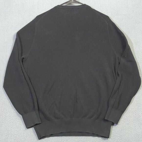 Polo Ralph Lauren Sweater Men's L Black Pima Cotton Long Sleeve Crew Preppy - Picture 8 of 11